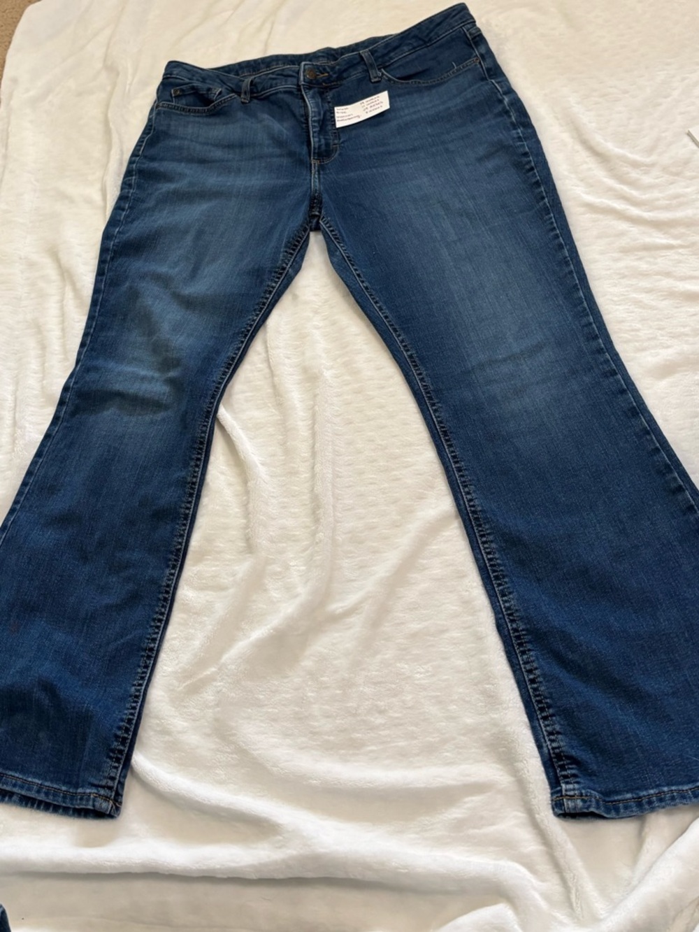 Lee Riders Women's Denim Jeans Mid Rise Bootcut, Stretch, Size 18M, Dark Wash